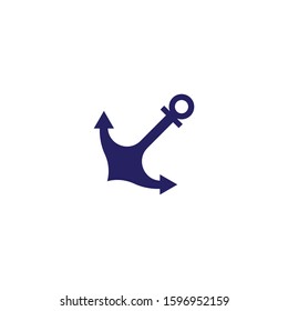 Anchor logo template icon design