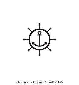 Anchor logo template icon design