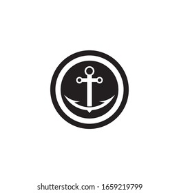 Anchor logo template icon design