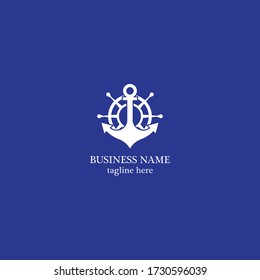 Anchor logo template icon design