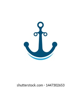Anchor logo template vector icon