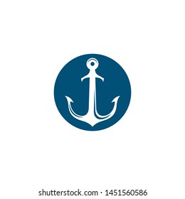 Anchor logo template vector icon
