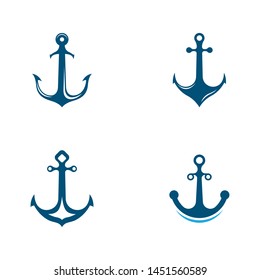 Anchor logo template vector icon