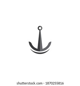 Carácter de símbolo vectorial de plantilla de logotipo de anclaje