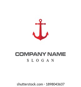  Carácter de símbolo vectorial de plantilla de logotipo de anclaje
