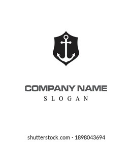  Carácter de símbolo vectorial de plantilla de logotipo de anclaje