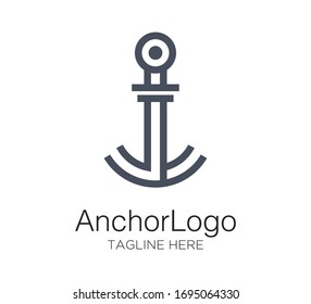 concepto de diseño vectorial del logotipo de anclaje