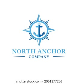 anchor logo vector design nautical emblem for company