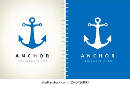 Anchor logo vector design. Ship logo.