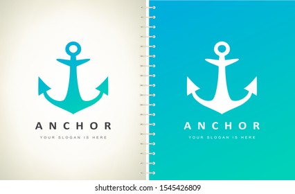 Anchor logo vector design. Ship logo.