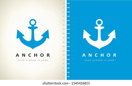Anchor logo vector design. Ship logo.