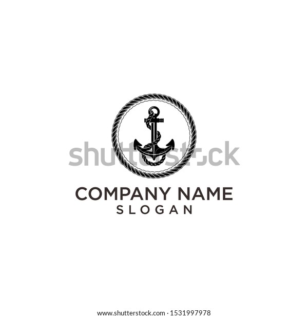 Anchor Logo Vector Design Template Stock Vector (Royalty Free ...