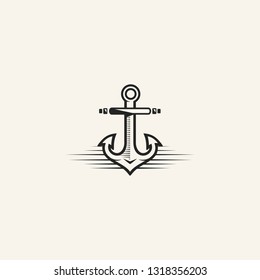 anchor logo vector icon illurtration