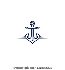anchor logo vector icon illurtration