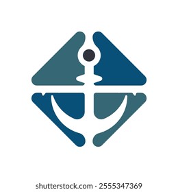 Anchor Logo Vector Icon Template Illustration