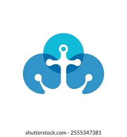 Anchor Logo Vector Icon Template Illustration
