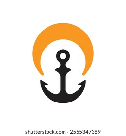 Anchor Logo Vector Icon Template Illustration
