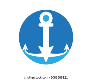 anchor logo vector illustration
