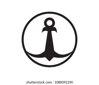 anchor logo vector illustration