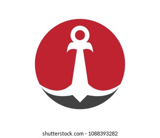 anchor logo vector illustration