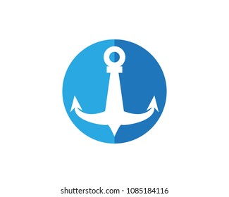 anchor logo vector illustration template icon