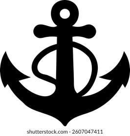  anchor logo vector white background