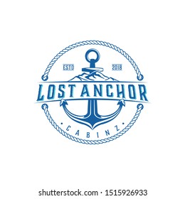 anchor logo.flat design.vector illustration concept