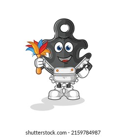 the anchor maid mascot. cartoon vector