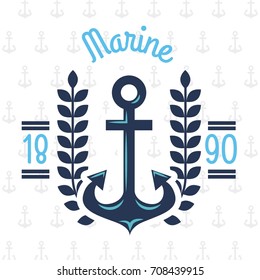 anchor marine aquatic or nautical theme design