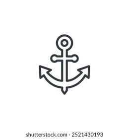 Anchor marine boat ship icon, vector illustration