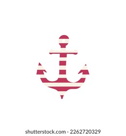 Anchor. Marine element. Vector illustration in scandinavian style.