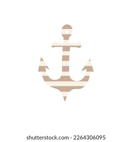 Anchor. Marine element. Vector illustration in scandinavian style.