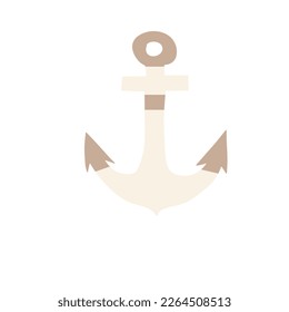 Anchor. Marine element. Vector illustration in scandinavian style.