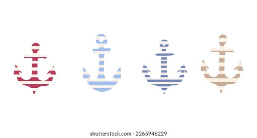 Anchor. Marine element. Vector illustration in scandinavian style.