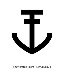 Anchor marine icon. Vector illustration. - Vector