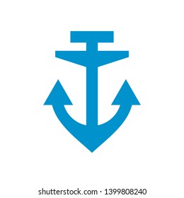 Anchor marine icon. Vector illustration. - Vector