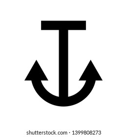 Anchor marine icon. Vector illustration. - Vector