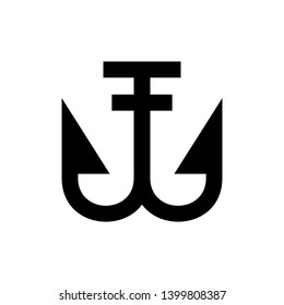 Anchor marine icon. Vector illustration. - Vector
