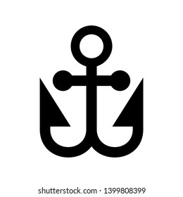 Anchor marine icon. Vector illustration. - Vector