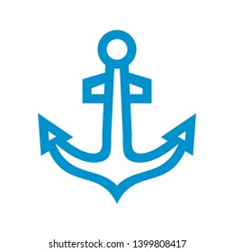 Anchor marine icon. Vector illustration. - Vector