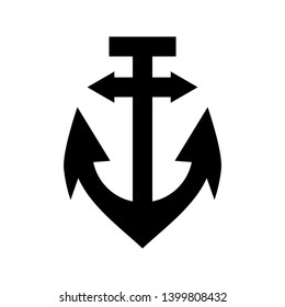 Anchor marine icon. Vector illustration. - Vector