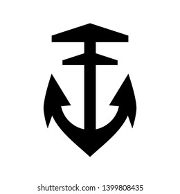 Anchor marine icon. Vector illustration. - Vector