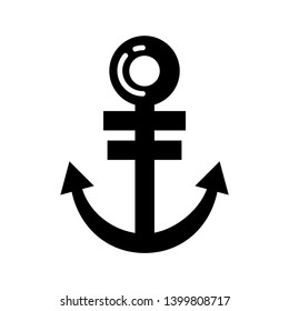 Anchor marine icon. Vector illustration. - Vector
