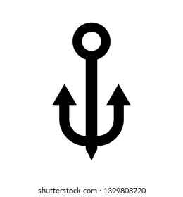 Anchor marine icon. Vector illustration. - Vector