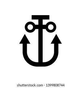 Anchor marine icon. Vector illustration. - Vector