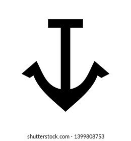 Anchor marine icon. Vector illustration. - Vector