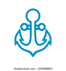 Anchor marine icon. Vector illustration. - Vector