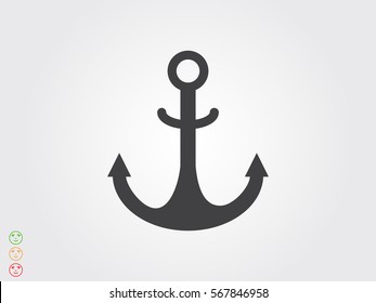 Anchor Marine, icon, vector illustration eps10