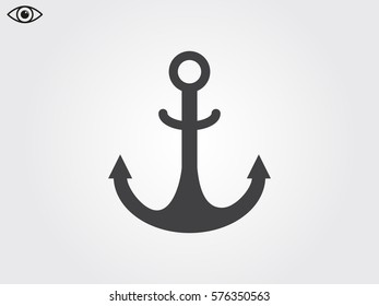 Anchor Marine, icon, vector illustration eps10