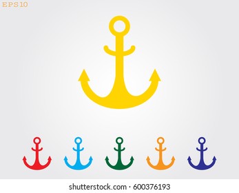 Anchor Marine, icon, vector illustration eps10